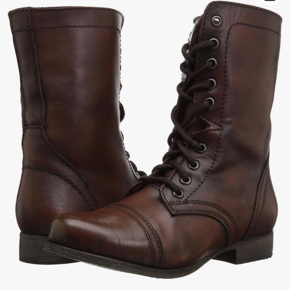 Steve Madden Dark Brown Troopa Boots Size 5 1/2 - Picture 11 of 14